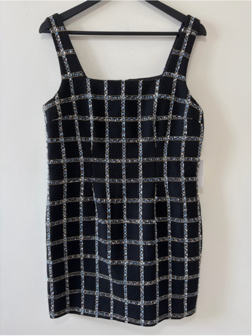 JASON WU PLAID TWEED GOLD MINI DRESS NEW WITH TAGS SIZE L - Picture 2 of 12